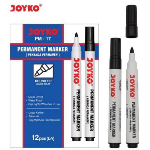 

SPIDOL PERMANENT MARKER PM-17 SPIDOL PERMANEN ROUND TIP JOYKO PER 1 PCS