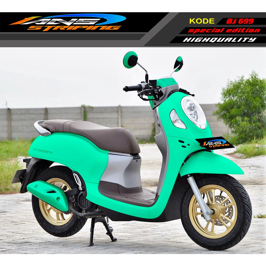 DECAL STIKER HONDA SCOOPY FULL BODY TERBARU / STICKER VARIASI SCOOPY FULL WARNA UNGU / STICKER TERMURAH