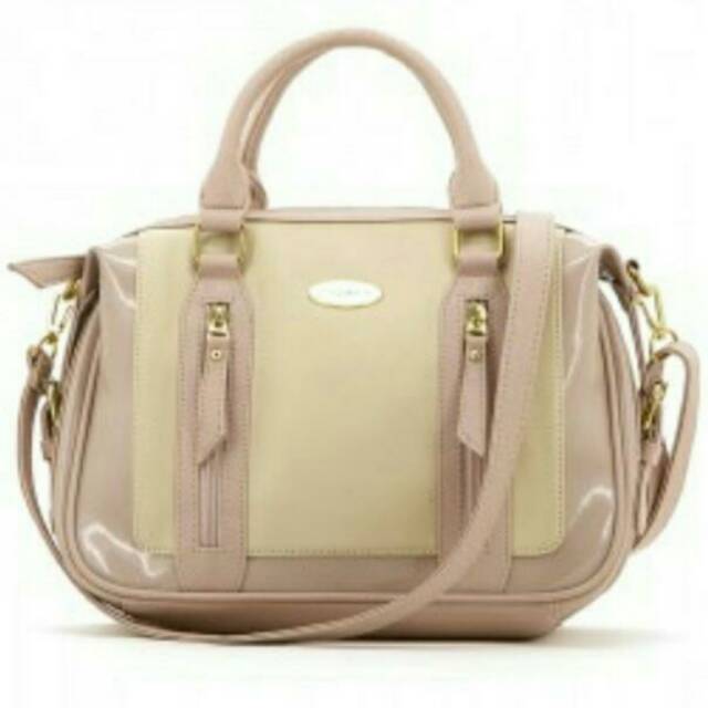 TAS SEVRIE Shoulder Bag Tas Shopie Martin Paris Warna Cream Bahan Kulit Sintetis