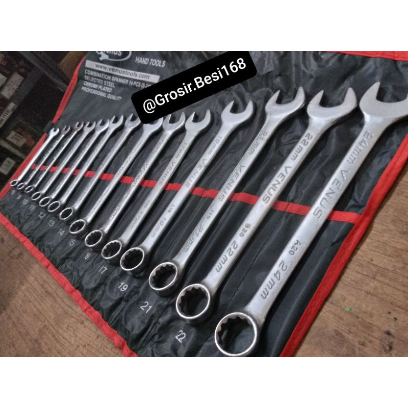 [Ori100%] Kunci Ring Pas Set 14pcs 8-24 Venus Original