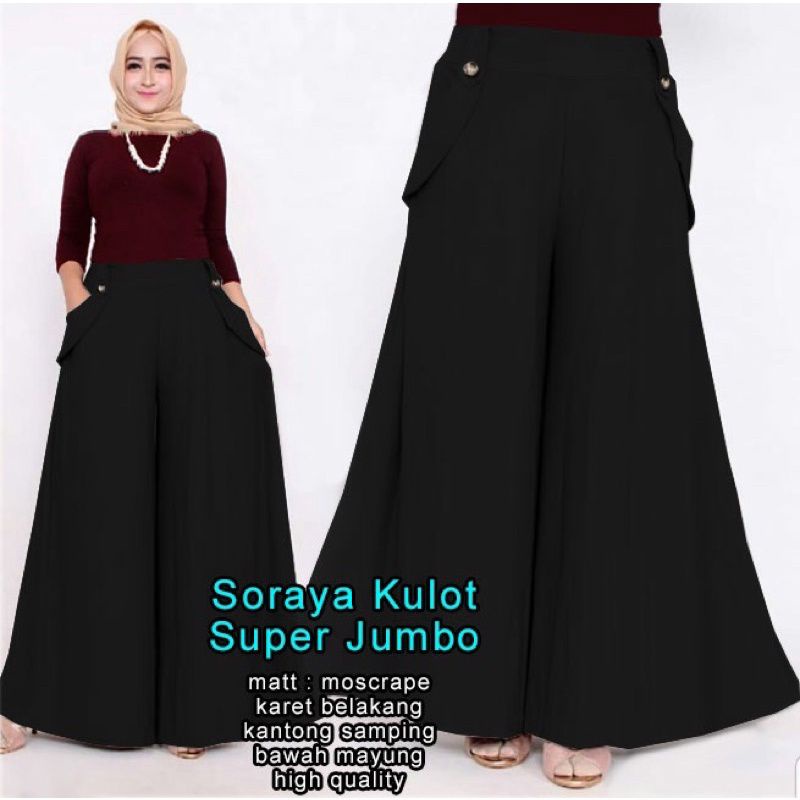 Celana Kulot Soraya / Celana Kulot Crepe Jumbo / Kulot Wanita / Kulot Jumbo / Celana Kulot Wanita / Celana Panjang Wanita / Celana Wanita