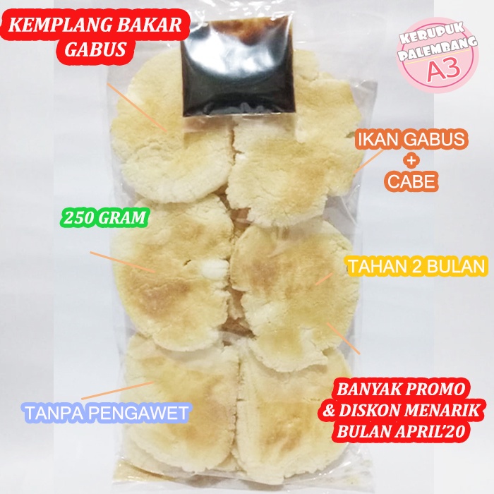 

KEMPLANG BAKAR BULAT GABUS KERUPUK PANGGANG BULAT GABUS KEMPELANG KRUPUK KERIPIK SNACK JAJANAN PASAR