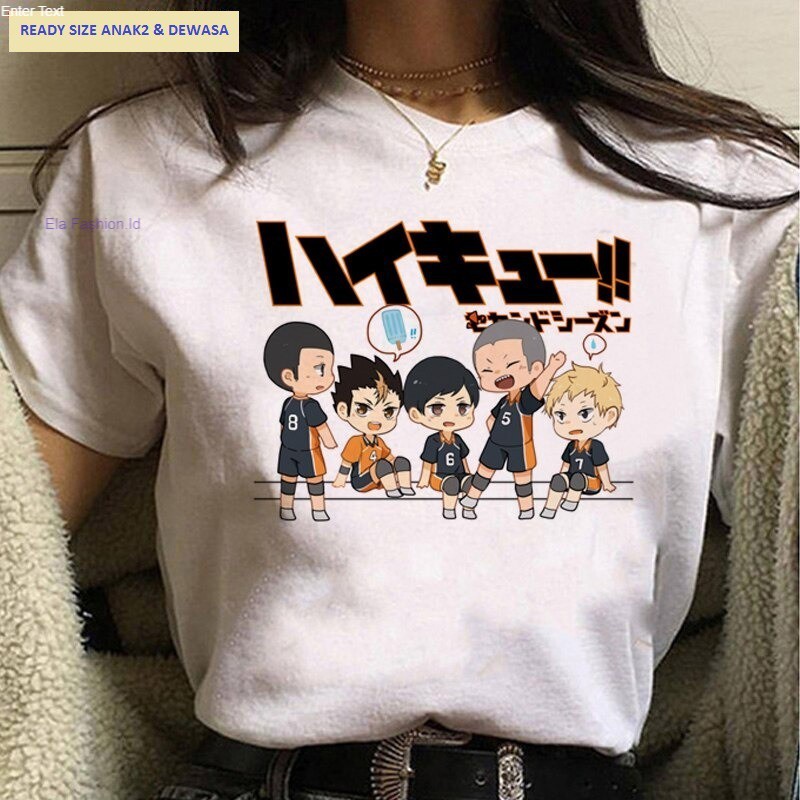 Baju Kaos Atasan T shirt Gambar Anime Haikyuu / Haikyu / Kageyama / Shoyo Hinata / Daichi Sawamura