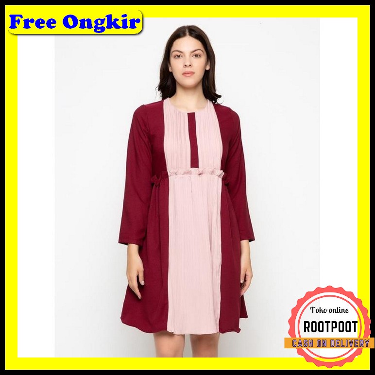 [Grosir] ♦ Baju Dress Big Size 4997 Jumbo Wanita Gemuk Hamil Kerja Kan Baju Hamil/Dress Hamil Puric