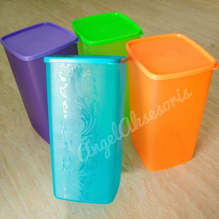 Toples Plastik Batik Besar ( kotak segi motif mirip Tupperware souveni