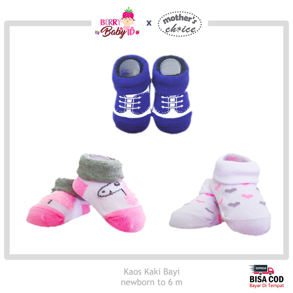 Mother's Choice Kaos Kaki Bayi Infant Baby Socks 0-6m SNI MCH016 Berry Mart