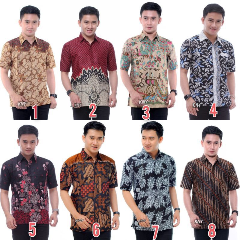 kemeja batik pria lengan pendek baju batik pria batik kantor seragam kerja ukuran reguler m.l.xl