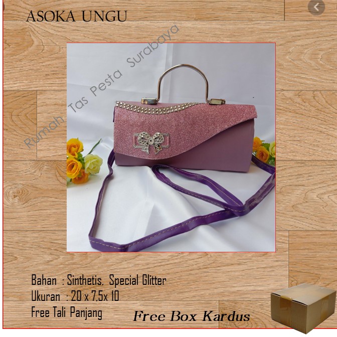 Tas Pesta,Tas Kecil,Tas Imut,ASOKA UNGU