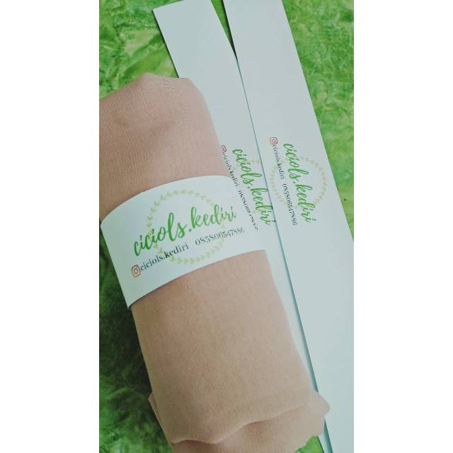 

Tag jilbab / lavel jilbab / Roll labek bahan kertas manila ukuran 30cm x 5cm