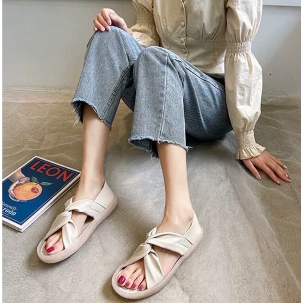 AGI2049 slip on wanita murah sepatu flat wanita terbaru slip on import terbaru sepatu karet cod jakarta