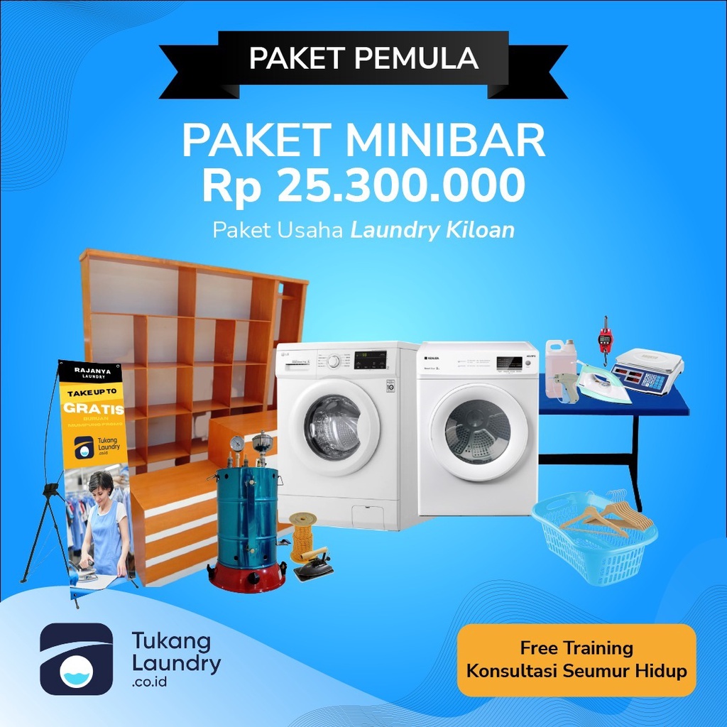 Jual Paket Usaha Laundry Murah Paket Minibar Shopee Indonesia 8924