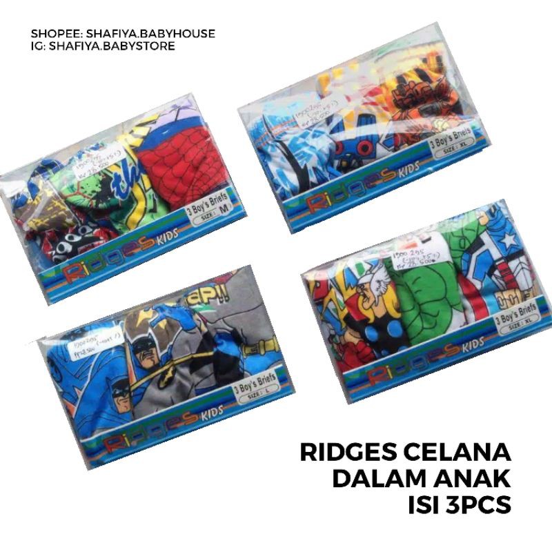 Ridges Celana Dalam Anak isi 3pcs