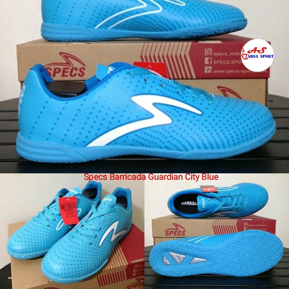 Sepatu Futsal Specs Barricada Guardian City Blue Futsall