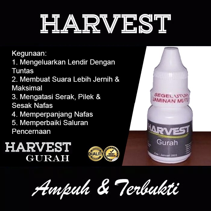 Obat Burung Harvest Gurah Cucak Ijo Perkutut Murai Kacer Love Bird