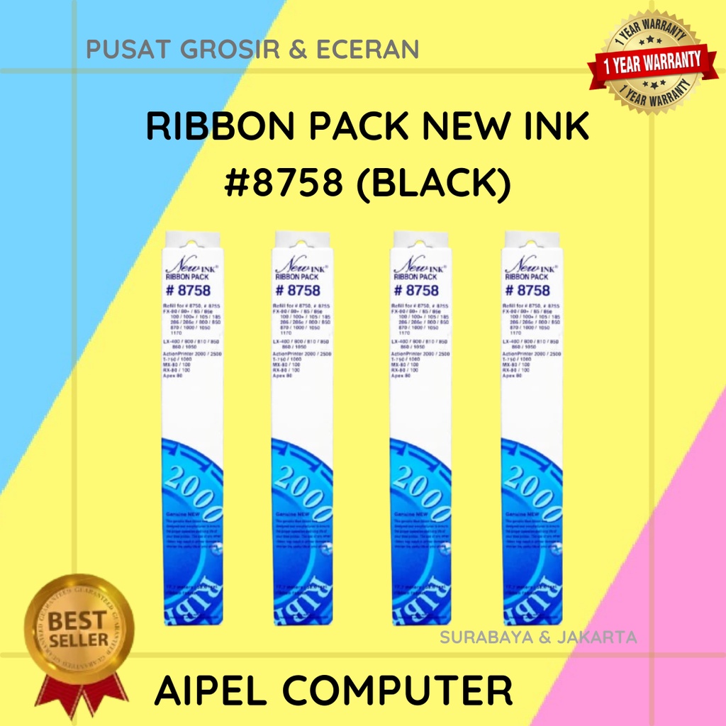8758 | RIBBON PACK NEW INK #8758 (BLACK)