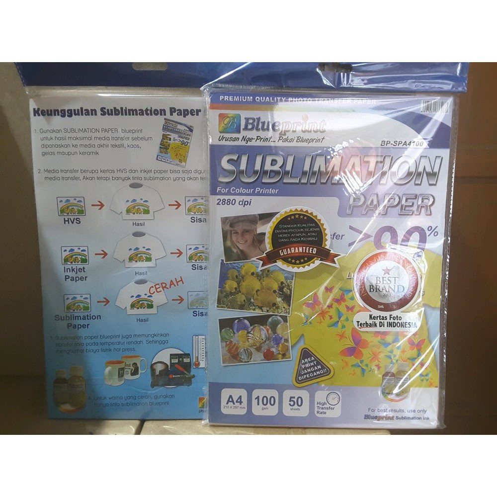 

Unik PAPER BLUEPRINT SUBLIM A4 100 GRM KERTAS FOTO SUBLIM A4 Diskon