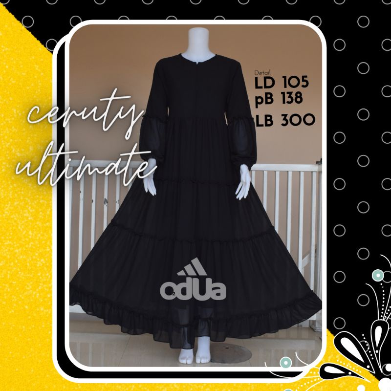 GAMIS | DRESS HITAM POLOS | CERUTY BABYDOLL POLOS | BAJU MUSLIM WANITA | GAMIS MALAYSIA TERBARU | DR