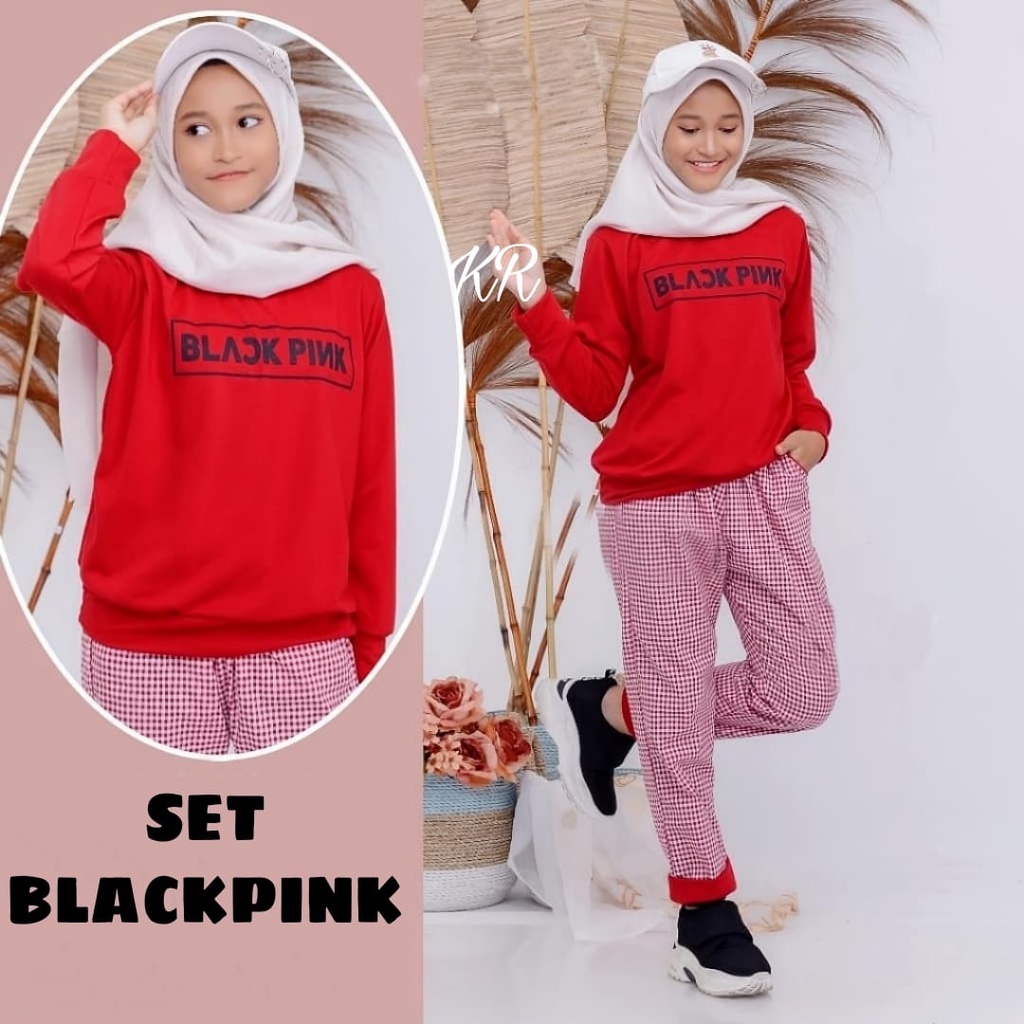 SET CELANA BLACKPINK KID ANAK, BABYTERRY KATUN, SETELAN