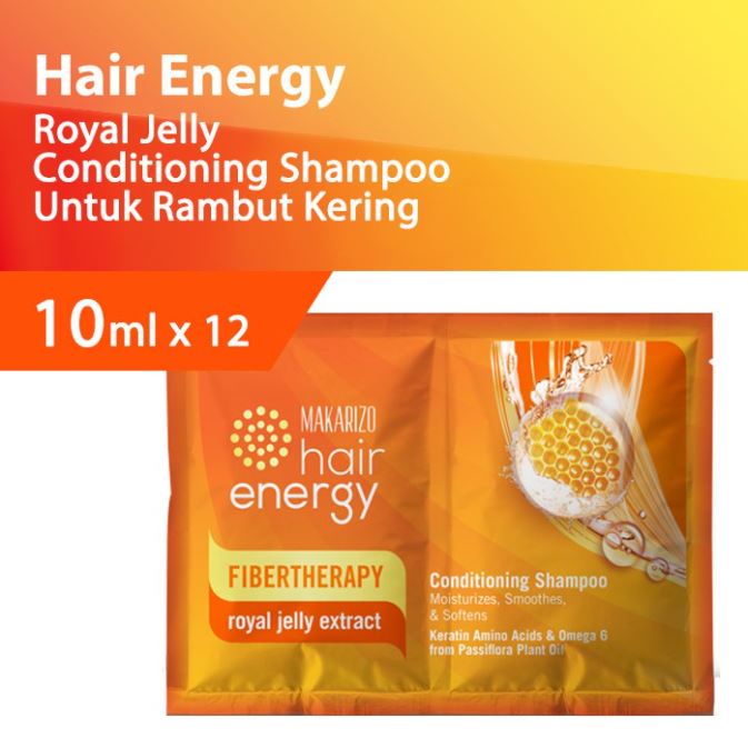 ❤ RATU ❤ Makarizo Hair Energy Shampoo Sachet 10mL (2x5mL) | Fibertherapy Sampo (✔️BPOM)