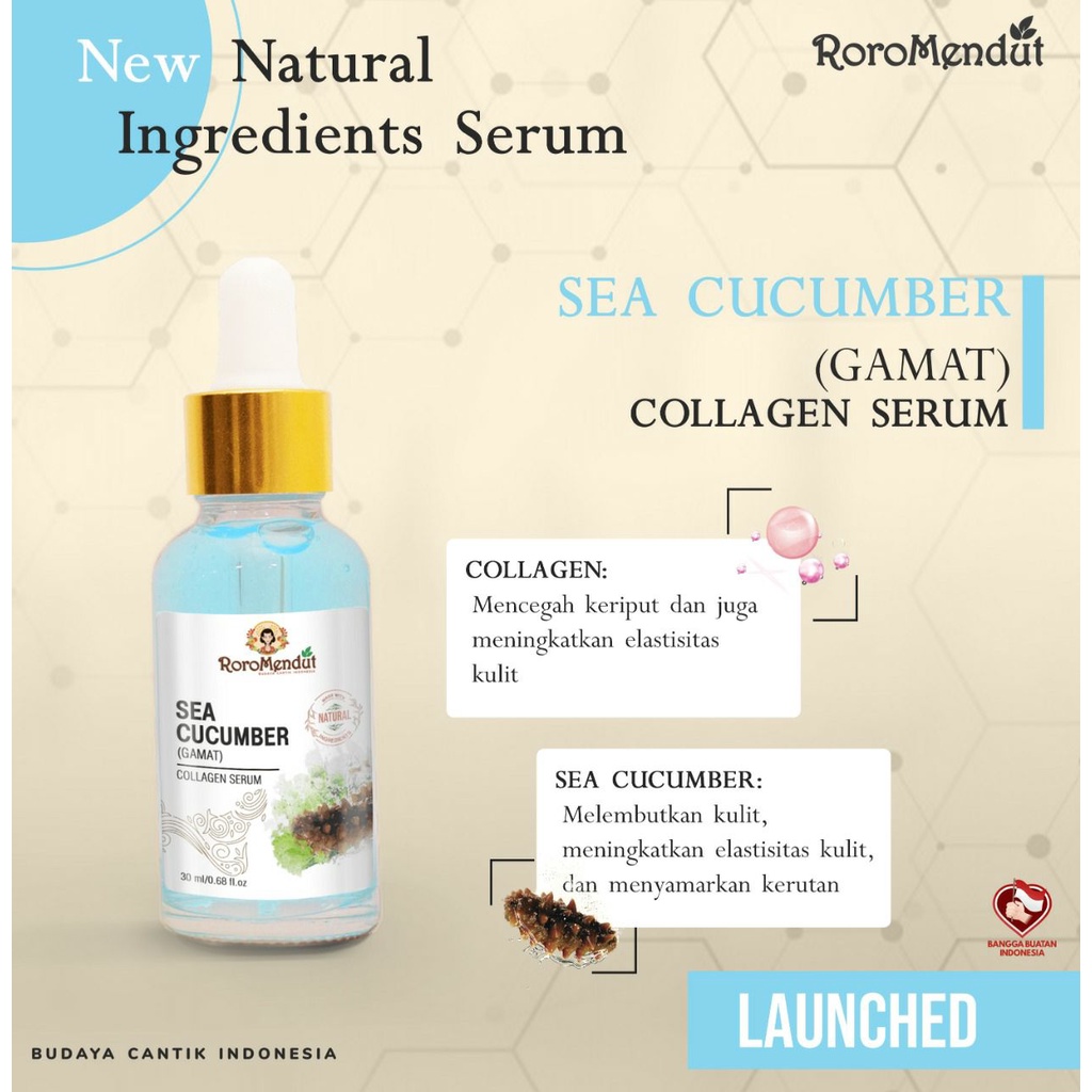 Roro Mendut sea cuxumber collagen serum &amp; Essence Wajah