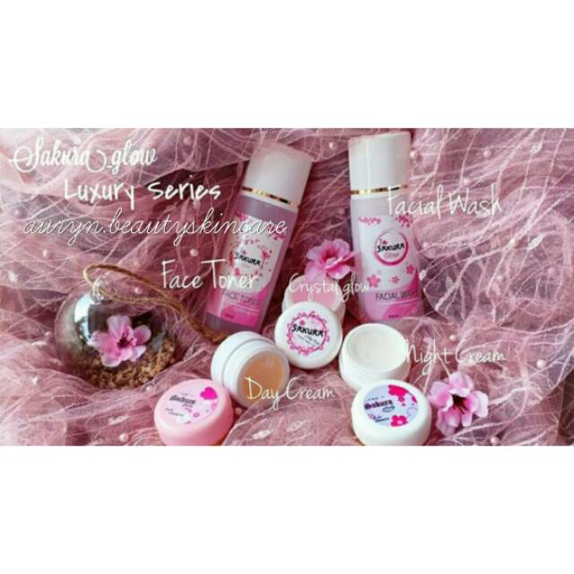 CREAM SAKURA GLOWING PAKET LUXURY