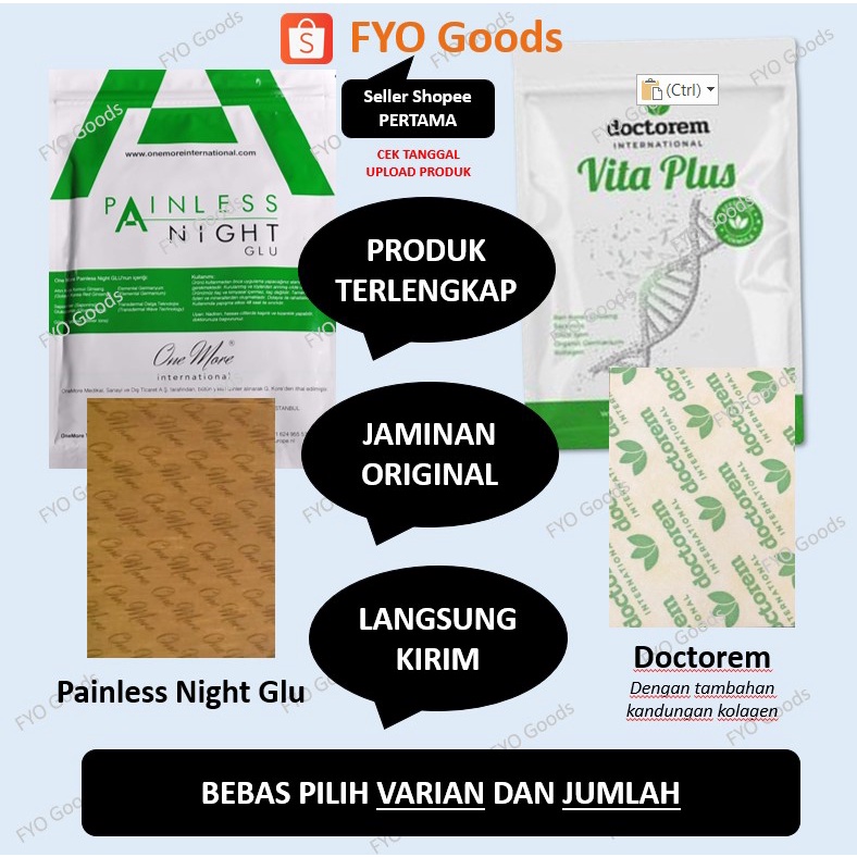 READY COD Koyo Painless Night Glu Turkey one more international footpatch