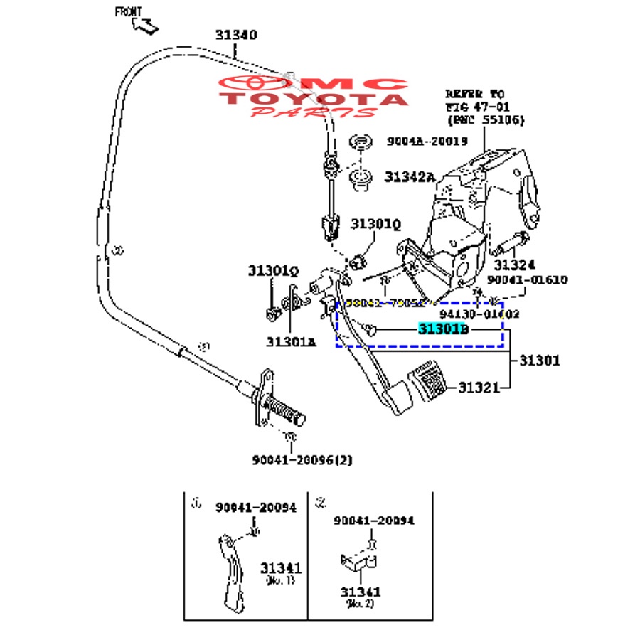 Karet Stoper Tahanan Pedal Rem Avanza Xenia Rush Terios 9004A-54003