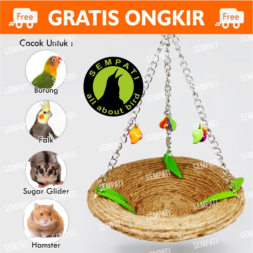 AYUNAN TOPI DAUN MAINAN PARROT BURUNG LOVEBIRD FALK PARKIT MAINAN HAMSTER SUGAR GLIDER TUPAI AYTOPI