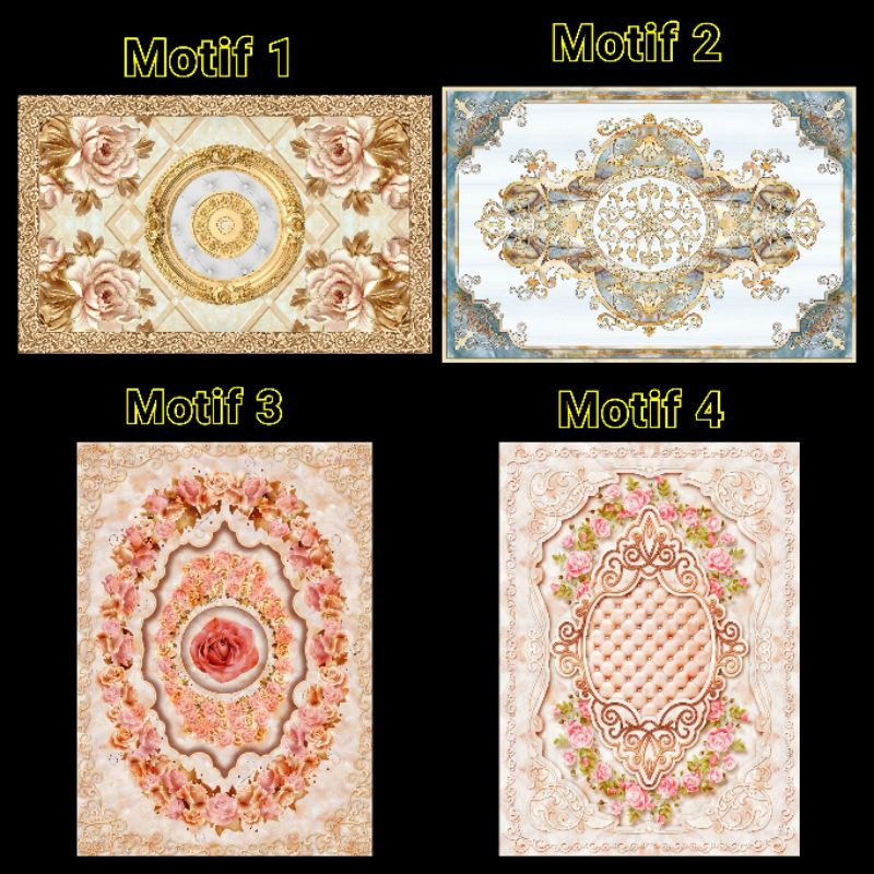 WALLPAPER 3D PLAFON AWAN DAN BUNGA LAVENDER HARGA GROSIR TERMURAH