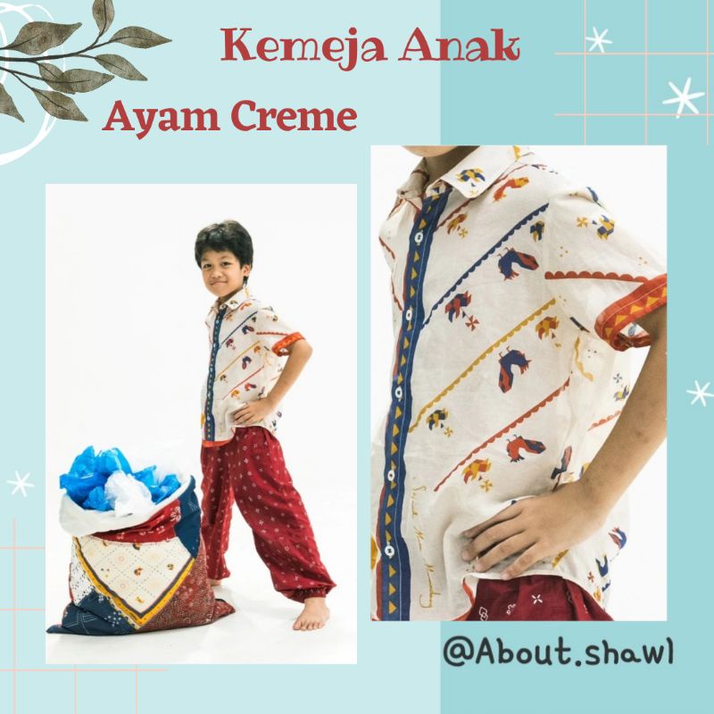 Kemeja Anak Ayam Creme Sejauh Mata Memandang