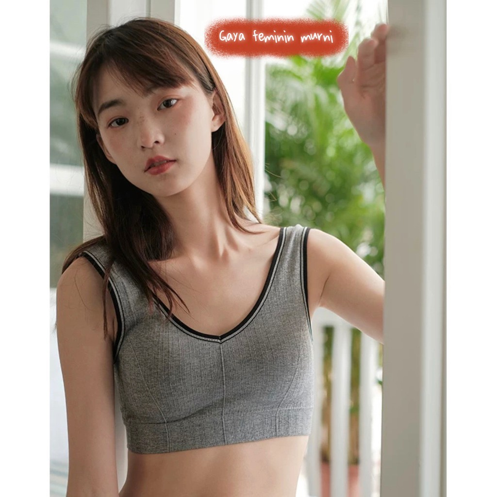 My Bra-032 Hot Sale sport bra Bra Wanita Model Tanpa Kawat Dengan Bahan Halus Dan Hiasan Renda Sexy