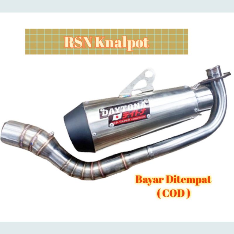 Knalpot Racing Daytona Fullset NMAX AEROX VARIO BEAT FULLSYSTEM DAYTONA