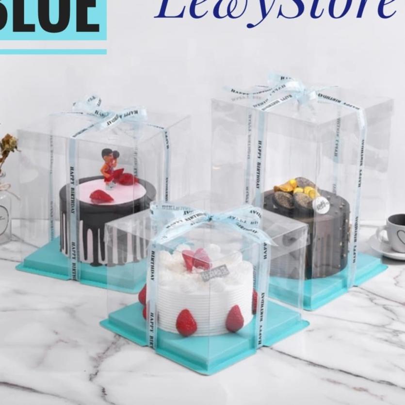 

(xwgq -14) Cake Box Mika Dus Kue Kotak Kue 22x22 cm Tutup Transparant PET 934TACX