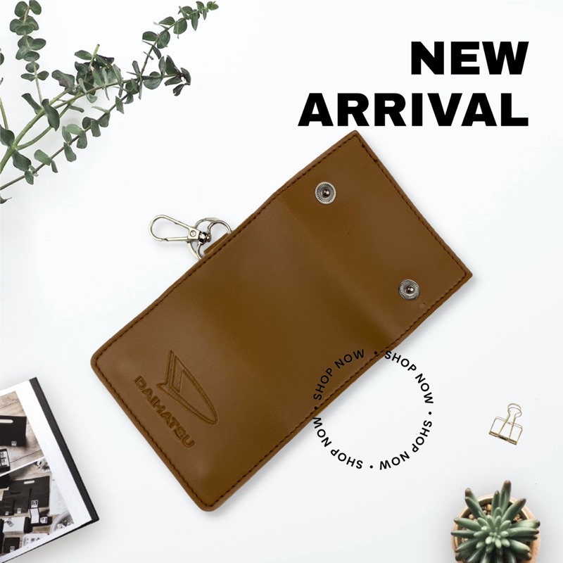 DOMPET KUNCI STNK DAIHATSU DOMPET KUNCI MOBIL KULIT SINTETIS DOMPET STNK LIPAT 3 GANTUNGAN KUNCI MOBIL MUAT STNK