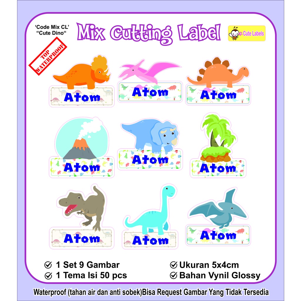 

Mix Cutting Label CUTE DINO