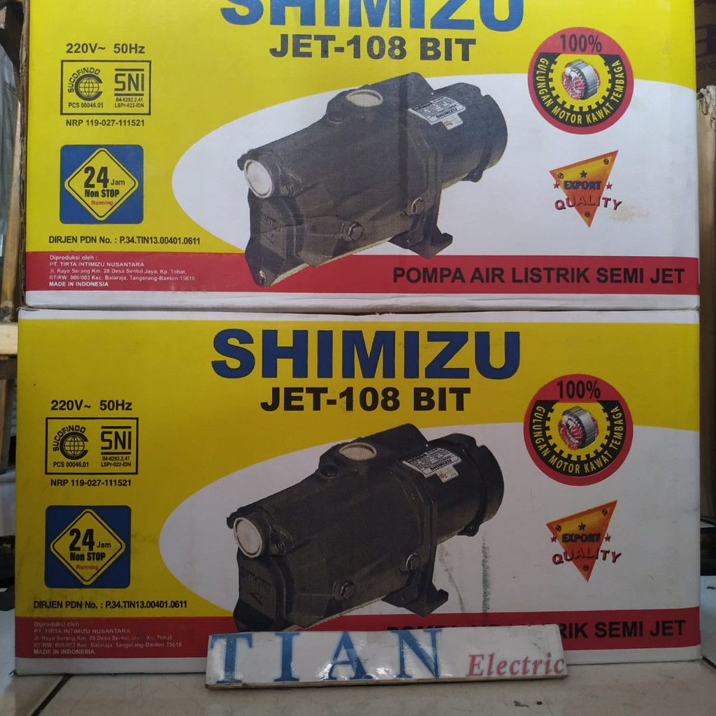 SHIMIZU JET-108BIT Pompa Air Semi Jet Pump