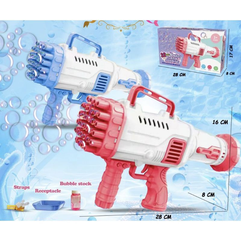 SS1526 Mainan Buble Bazoka_bubble gun pistol besar jumbo 25 lubang buble gun roket SS1526