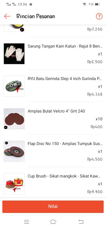 Sarung Tangan Kain Katun - Rajut 8 Benang Tebal