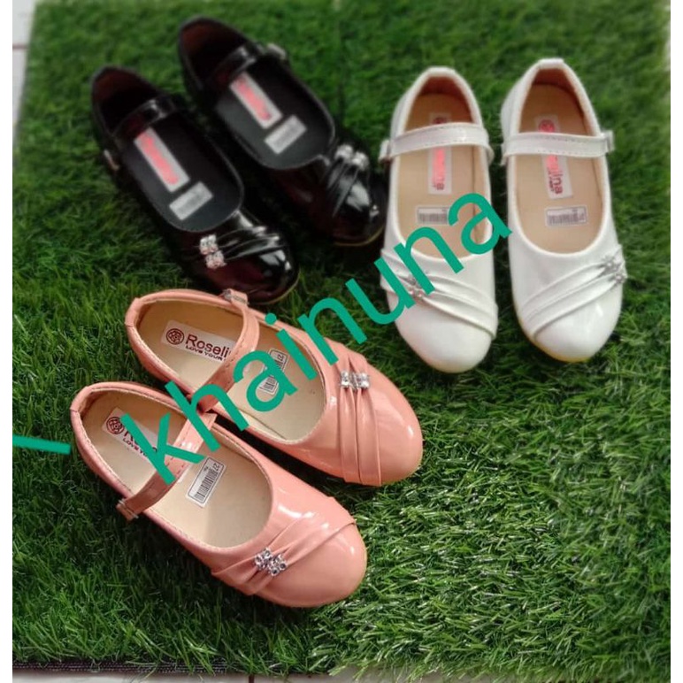 khainuna flat shoes anak perempuan kilat rampel size 26-30 31-35