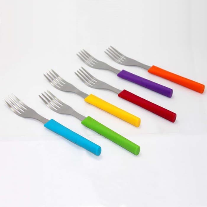 OXONE Ranbow fork set 6pc OX 601 - Garpu makan stainless tebal Ori