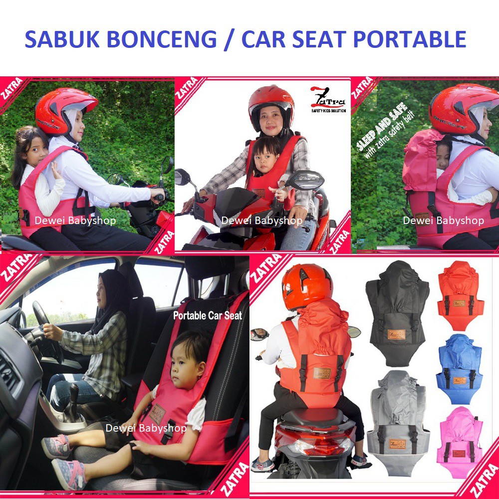 Sabuk Bonceng Anak Karakter ( Rompi Pengaman Balita Naik Motor/Bus/Bis-Tali Pengikat Pengait Batita)