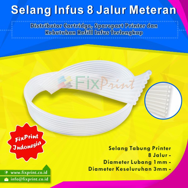 Selang CISS Infus 8 Jalur Meteran