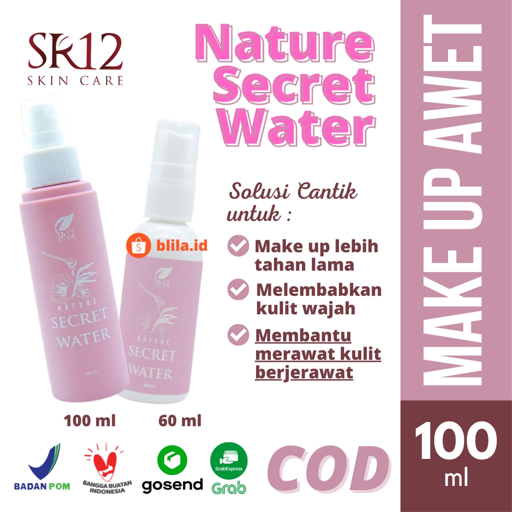 NATURE SECRET WATER SR12 60ml 100ml SOLUSI TOTAL ANTI-AGING