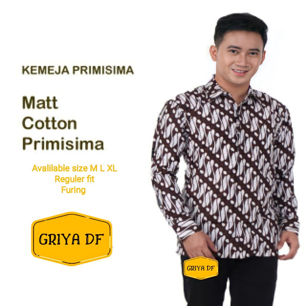 Kemeja Batik Pria Ekslusive Full Furing Bahan Katun Halus Primisima (HQ)