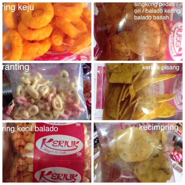 

Snack Keriuk Gokil Ring Keju / Singkong / Ranting / Keripik Pisang / Ring Kecil Balado / Kecimpring