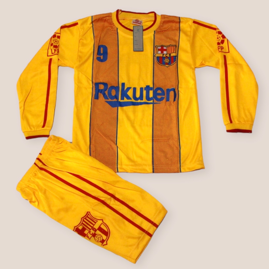 jersey stelan baju bola kiper/baju kiper futsal anak/jersey bola anak lengan umur 7-12thn panjang