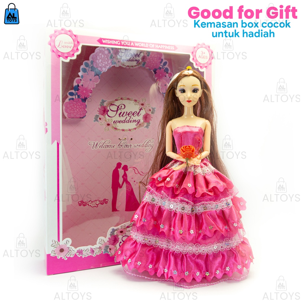 Mainan Boneka Berbie Princess Povital Doll Sweet Wedding Tangan Bisa Ditekuk N0.2655