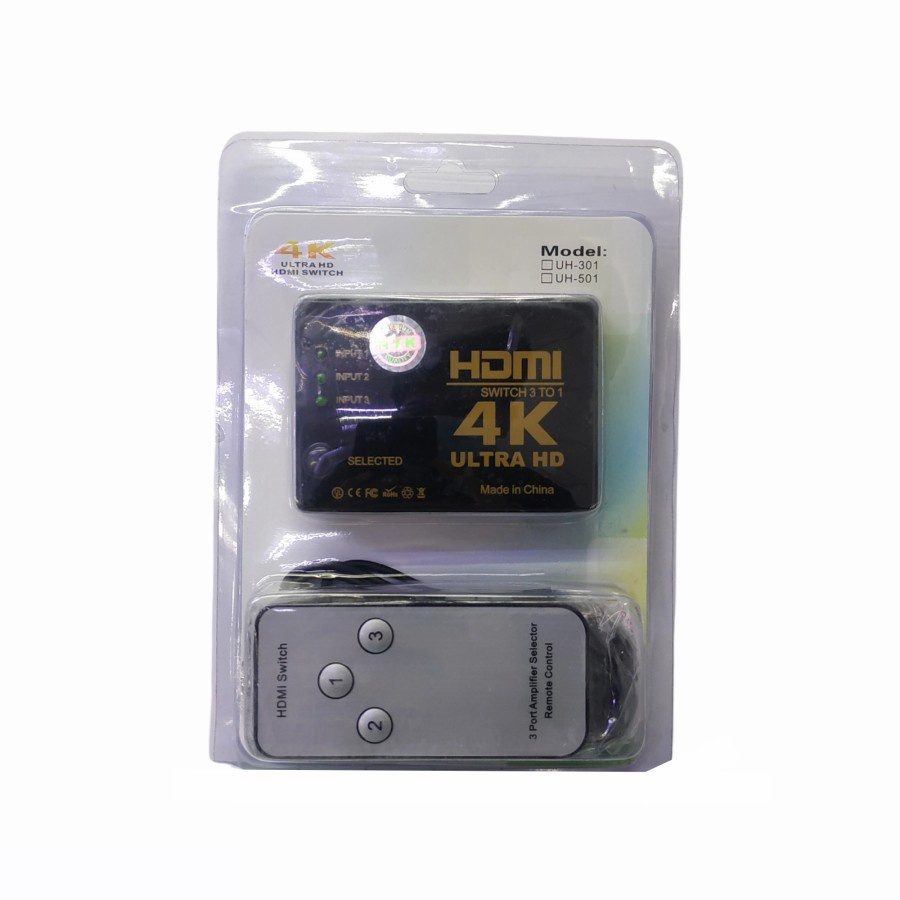 HDMI Switch 3 Port 4K Ultra HD with Remote