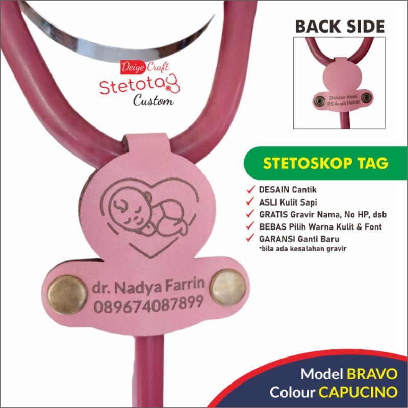 

NAME TAG STETOSKOP Custom Gravir Nama (Model BRAVO)