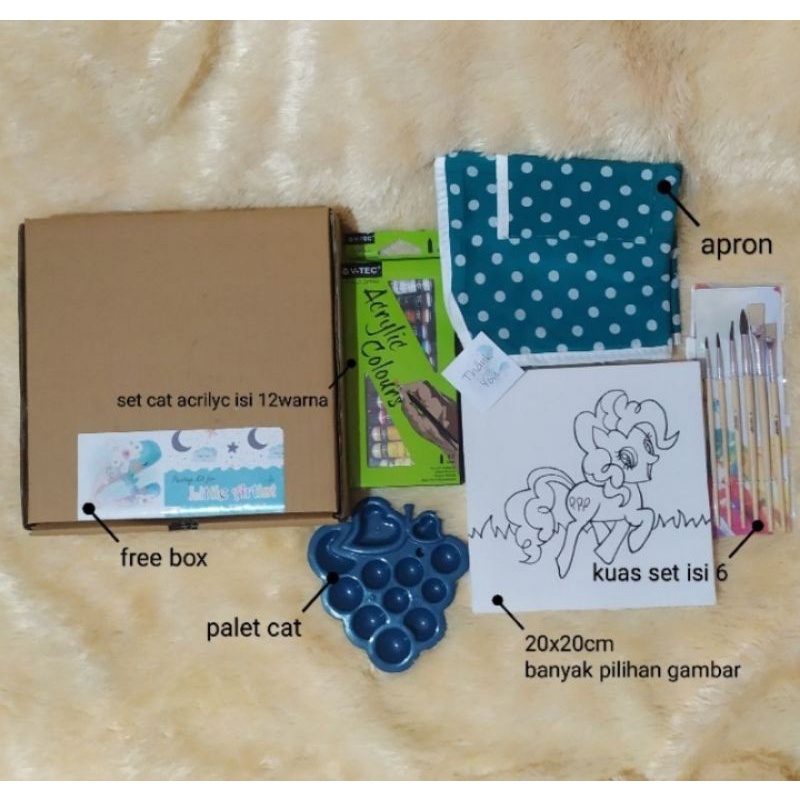 set melukis anak / painting set / kanvas murah..